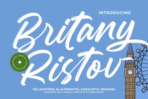 Britany Ristov – A Luxe Script Font