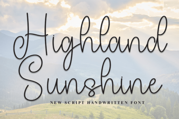 Highland Sunshine Font: Elegant Script for Craft Projects