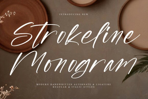 Strokeline Monogram: A Sleek Script Font