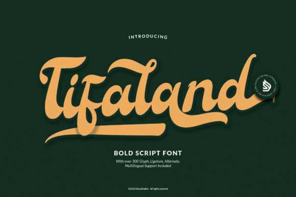 Tifaland: A Bold Script Font for Web Design