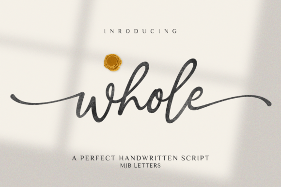 Whole: A Script Font for Creative Web Design
